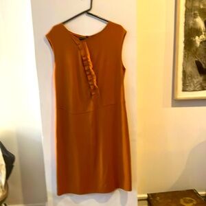 Piazza Sempione orange knit dress to the knee size 8